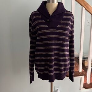 Brooks Brothers 346 100% Lambswool Stripped Sweater Size Small